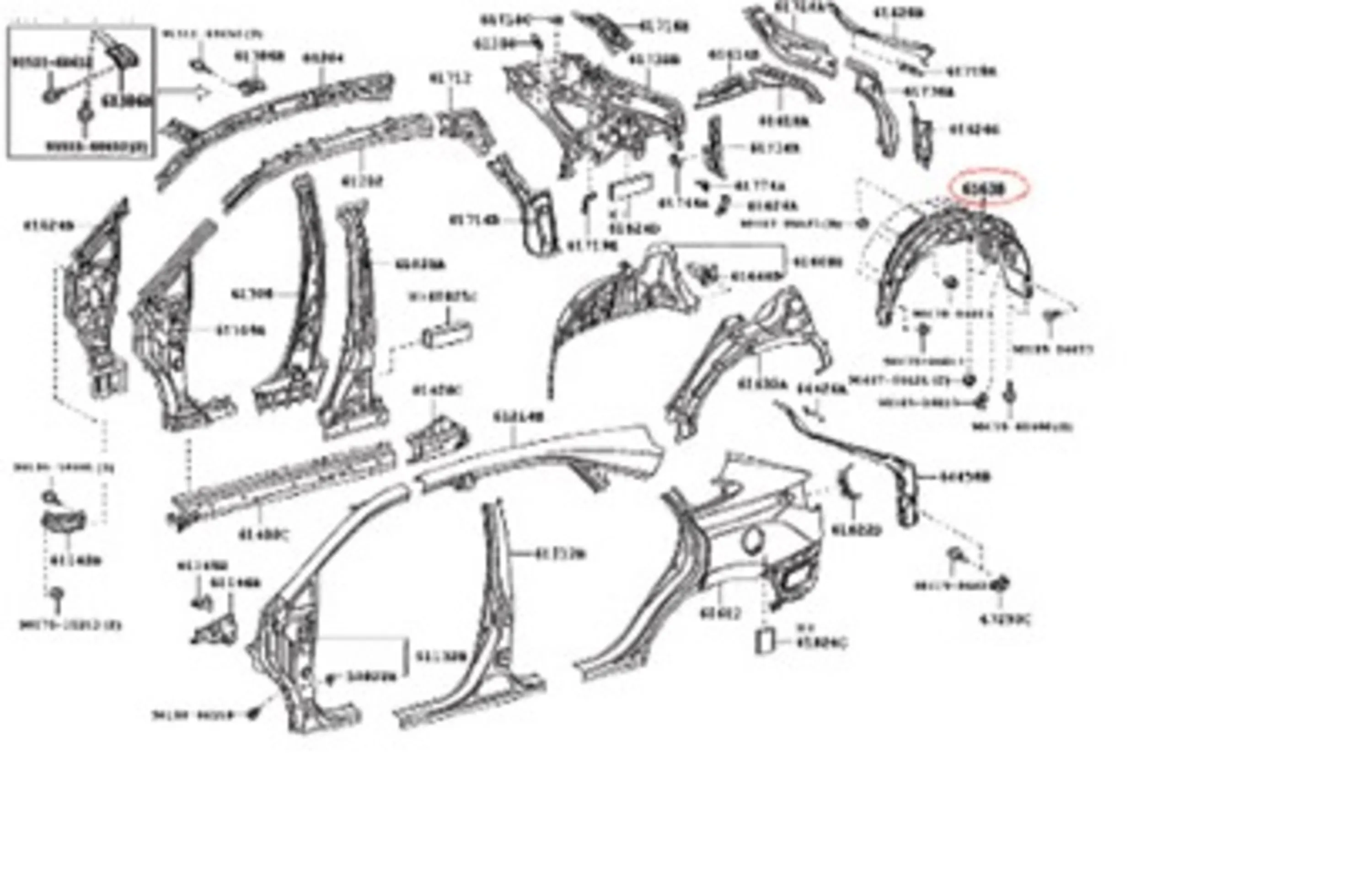 شلگیر عقب راست لکسوس RX350 شلگیر عقب راست لکسوس RX350
